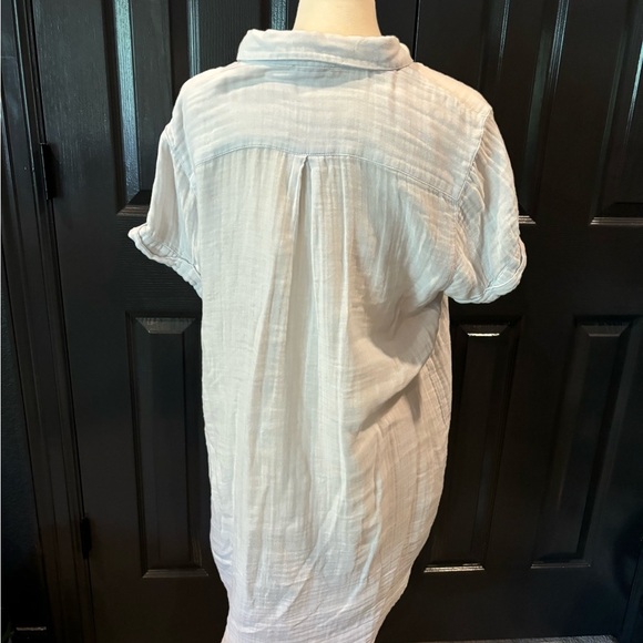 Sundays White Oversized Button Down Shirt - Picture 3 of 4